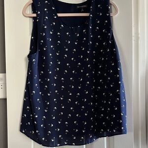 Banana Republic Blue Blouse with Nautical Print